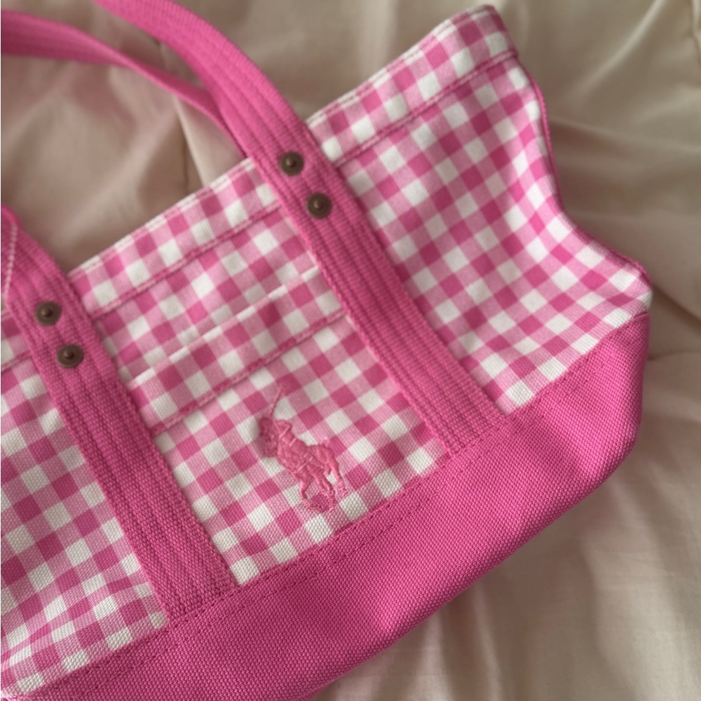 Polo by Ralph Lauren Pink Gingham Tote - Picture 3 of 4